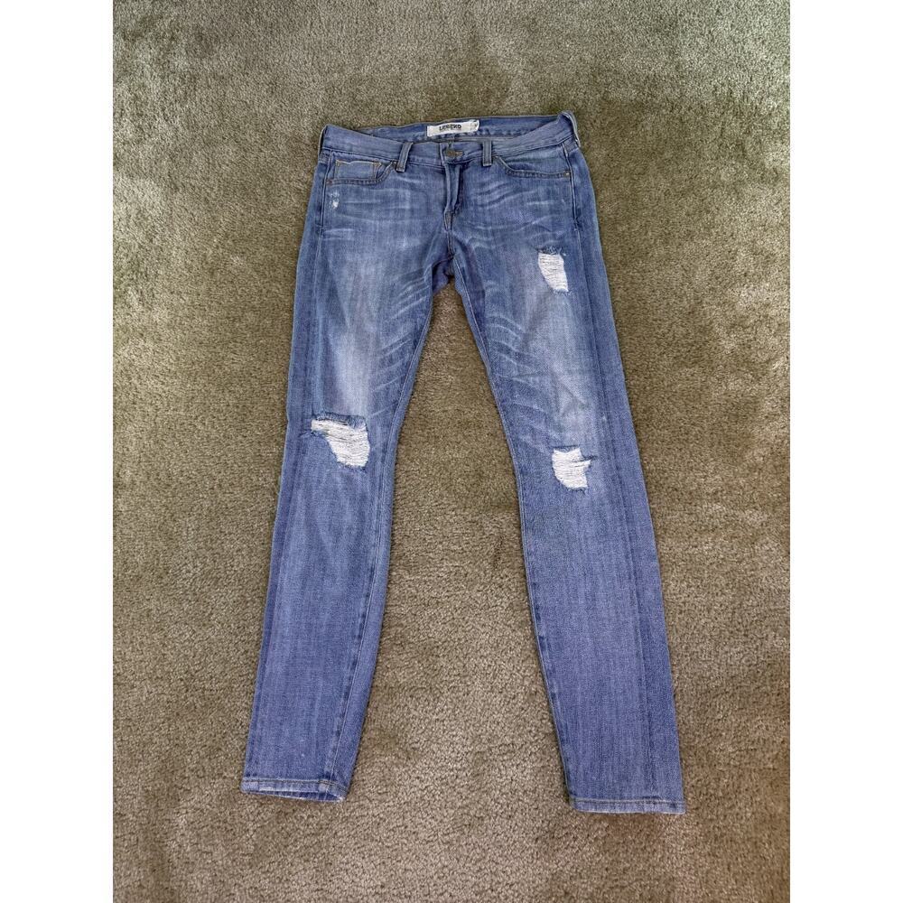 Lucky Brand Jeans Womens 0/25 Distressed Legend Charlie Skinny Made USA D729